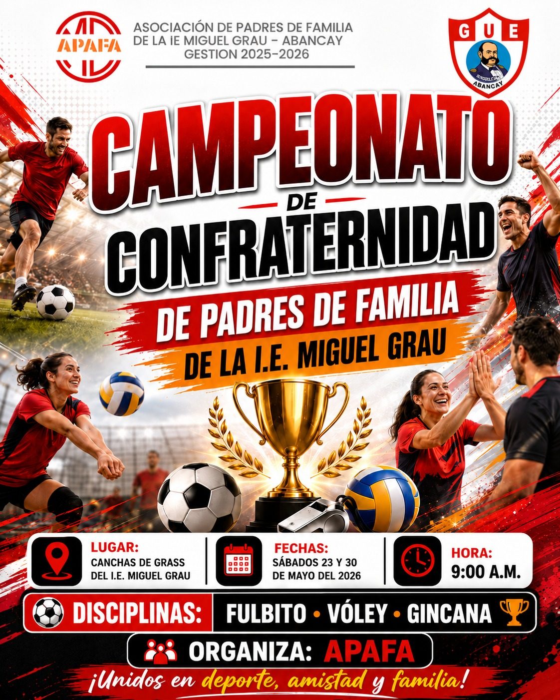 Afiche del Campeonato de Confraternidad de Padres de Familia